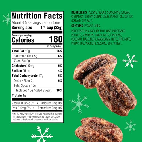Emerald Cinnamon Toffee Pecans bag open showing reseal freshness