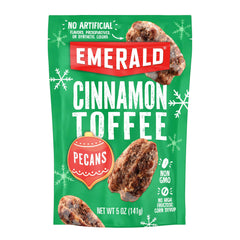 Emerald Cinnamon Toffee Pecans pack for on-the-go snacking