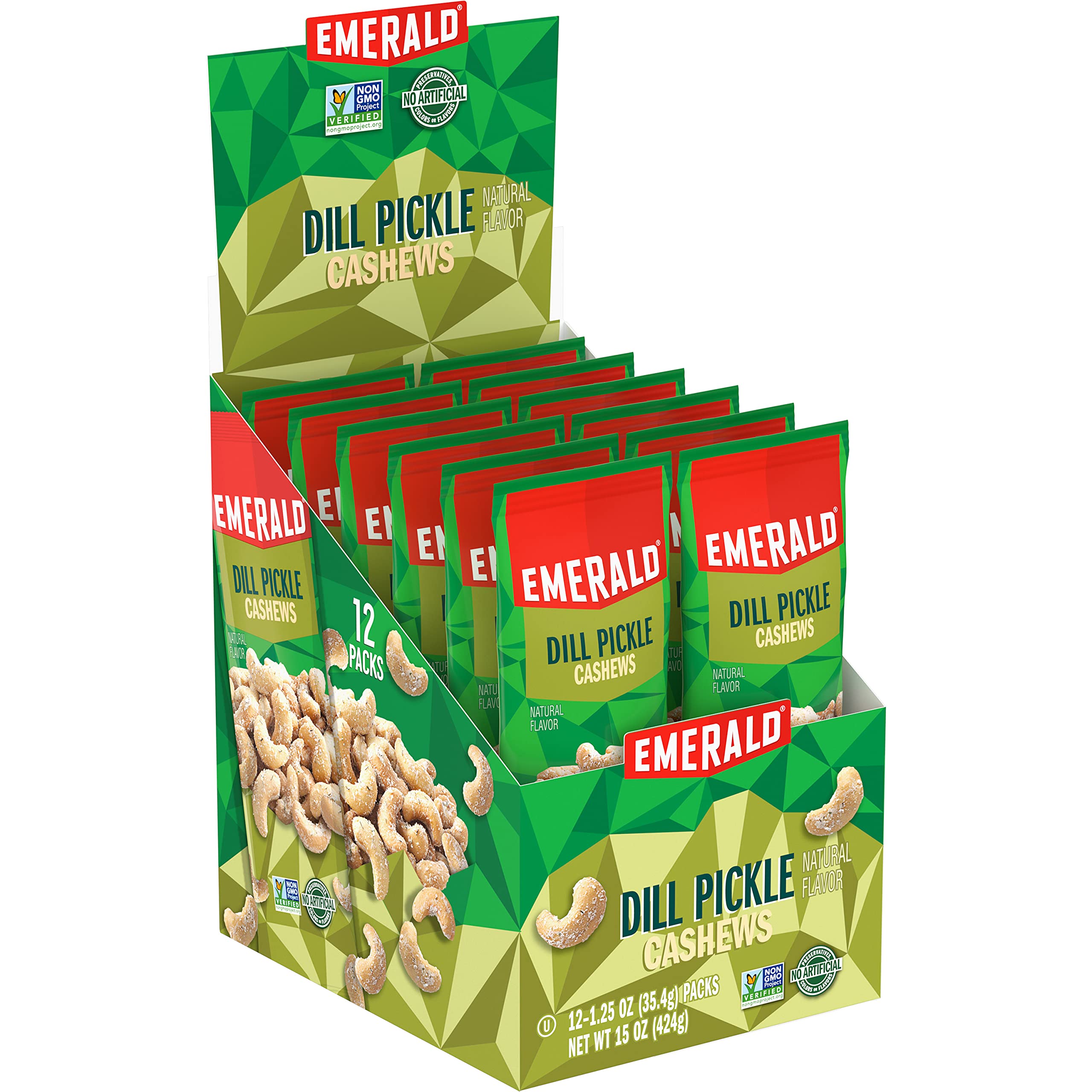 Emerald Dill Pickle Cashews kosher-cert-label confirms quality standards.