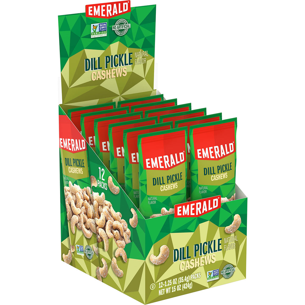 Emerald Dill Pickle Cashews kosher-cert-label confirms quality standards.