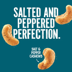 Emerald Salt and Pepper Cashews on salad add savory crunch.