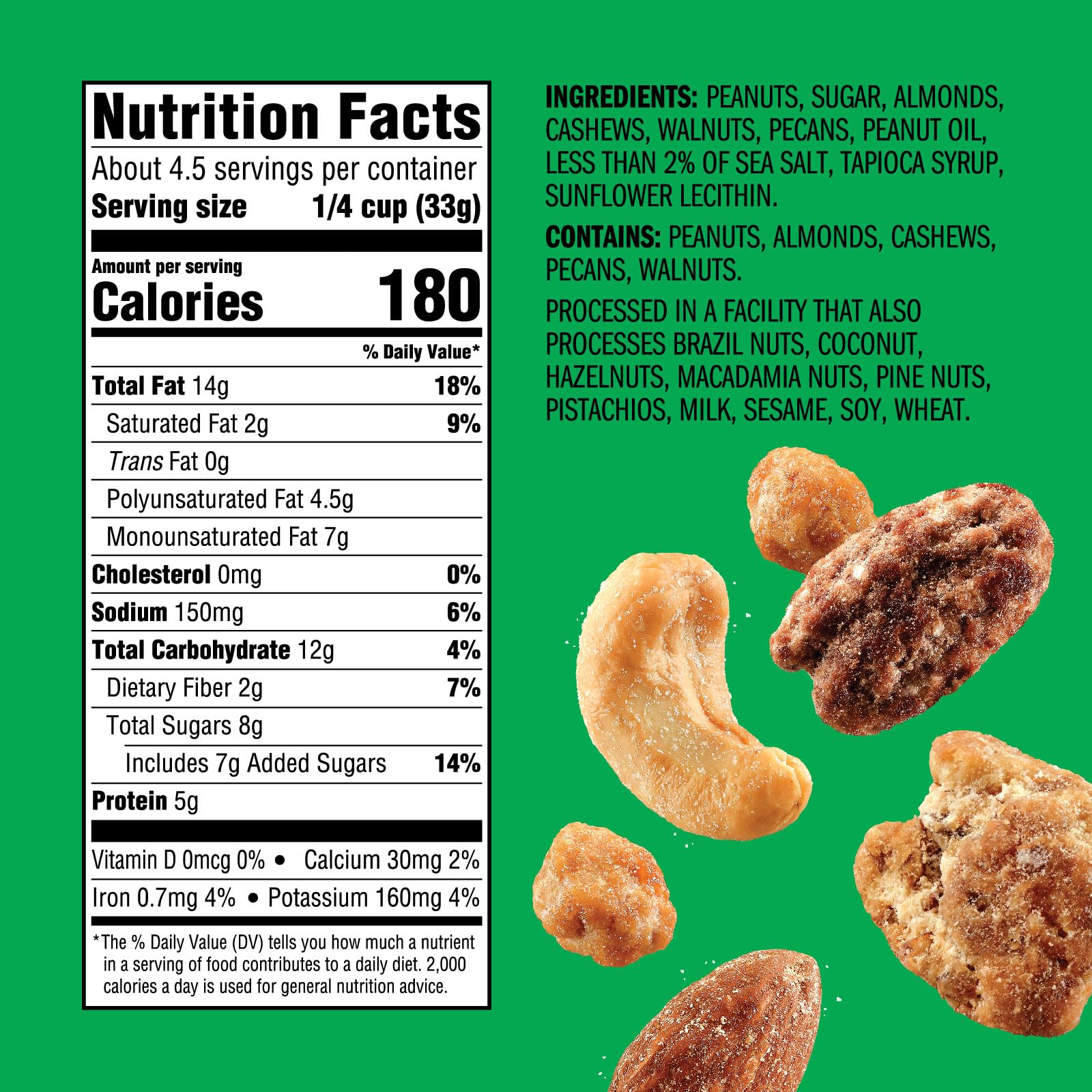 Emerald Nuts close-up peanuts highlighting kettle glaze and crunchy texture.