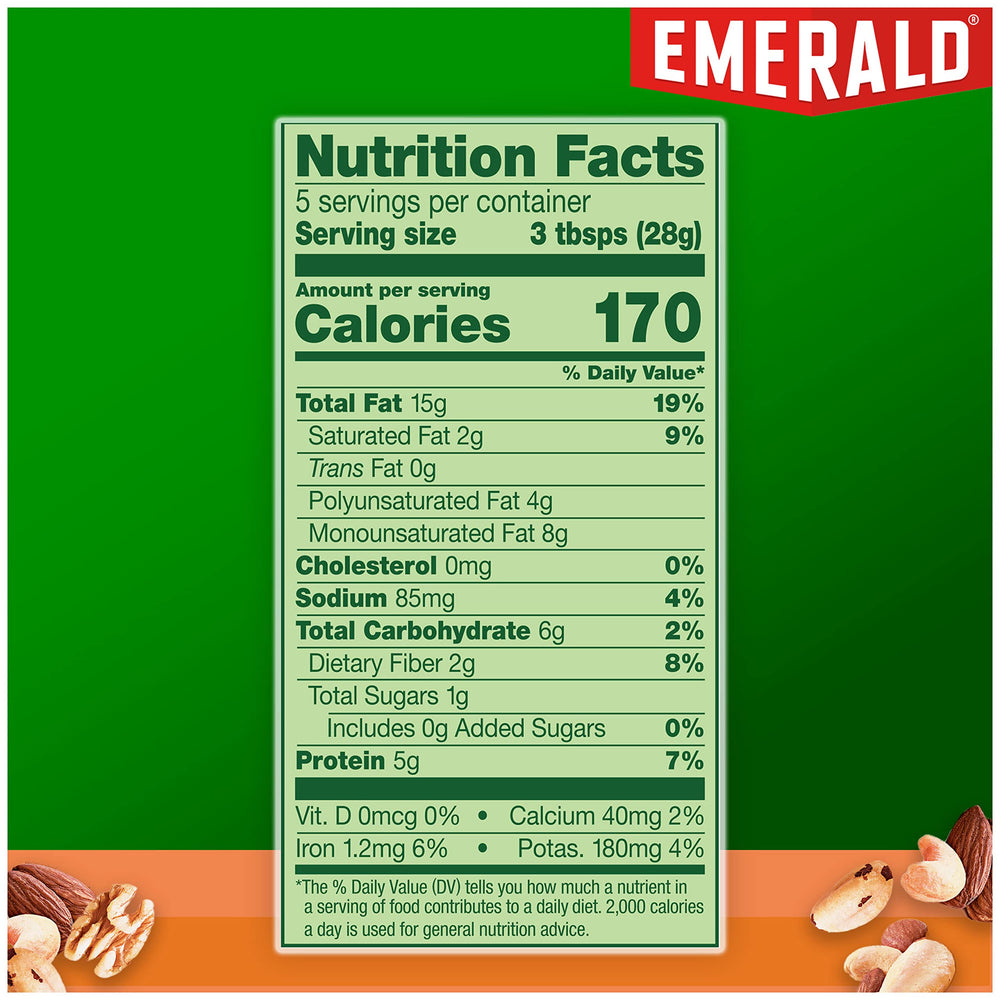 Emerald roasted almonds and cashews—premium mix ideal for party snacking.