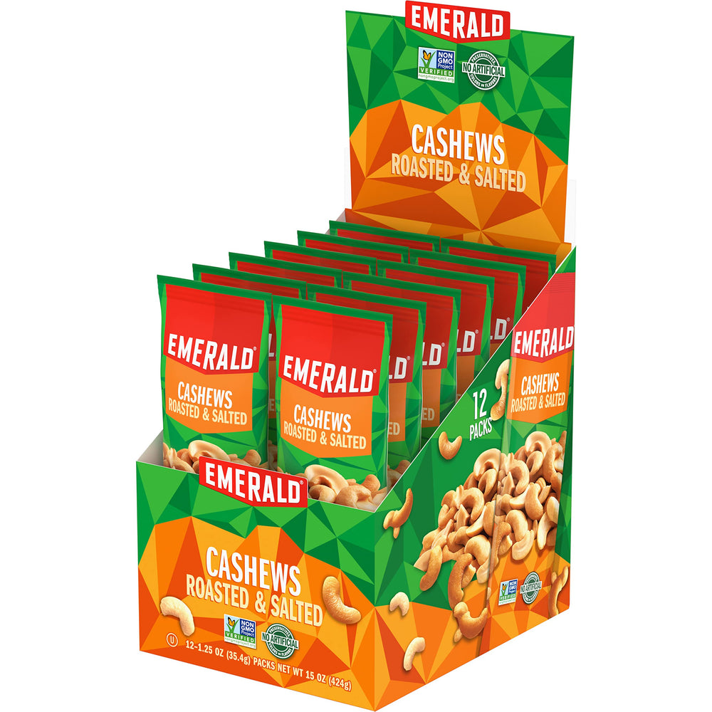 Emerald twelve-count packaging, organized snack solution for families and offices.