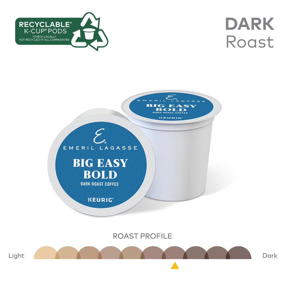 Emeril Big Easy Bold K-Cup in brewer ready to enjoy a satisfying cup.