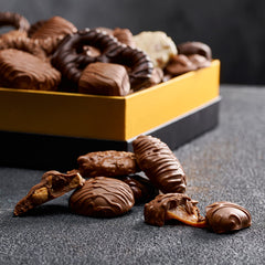Empire Delights chocolates arranged in premium gift layout, ready to present