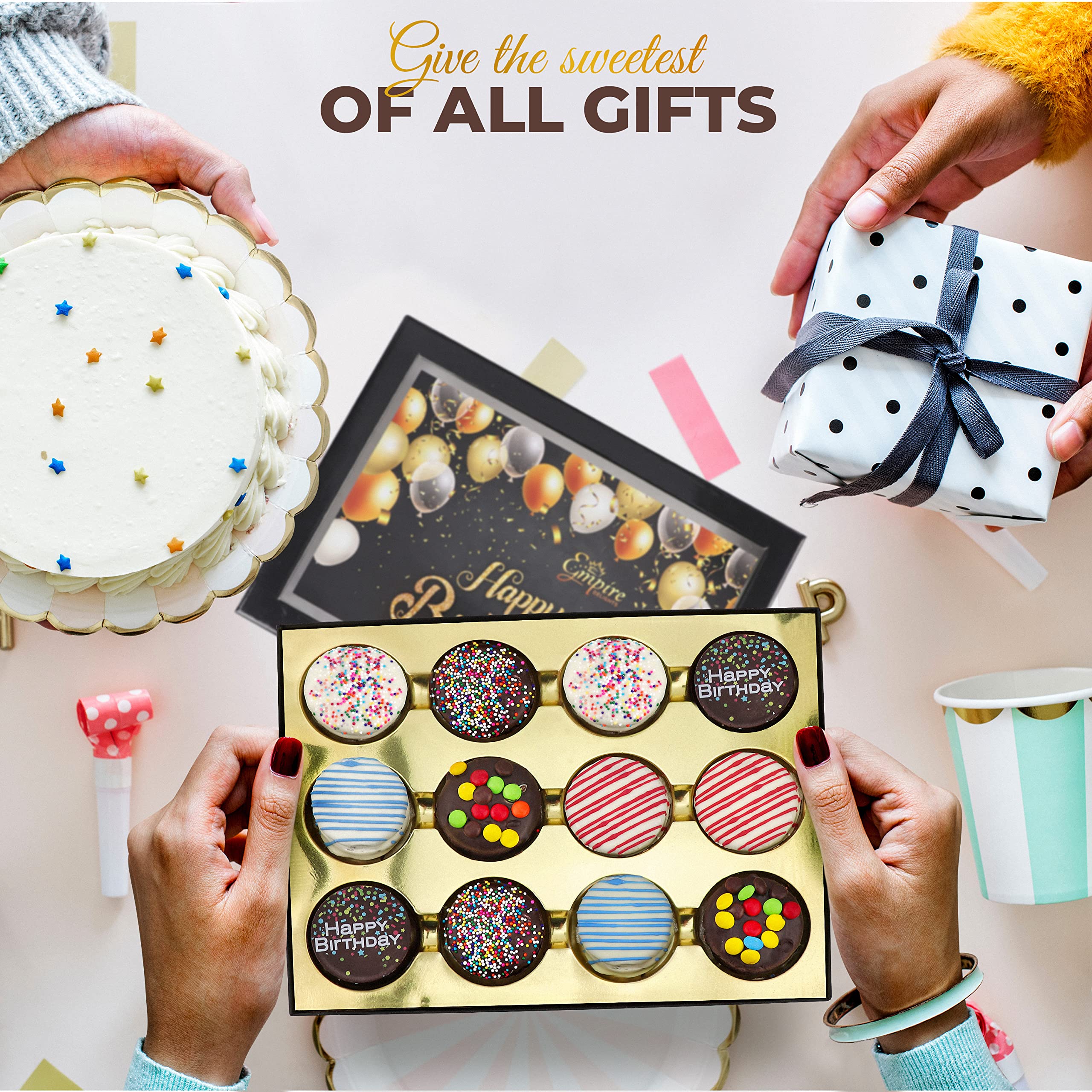 Empire Delights crème-filled cookies—premium chocolate layers for indulgent snacking.