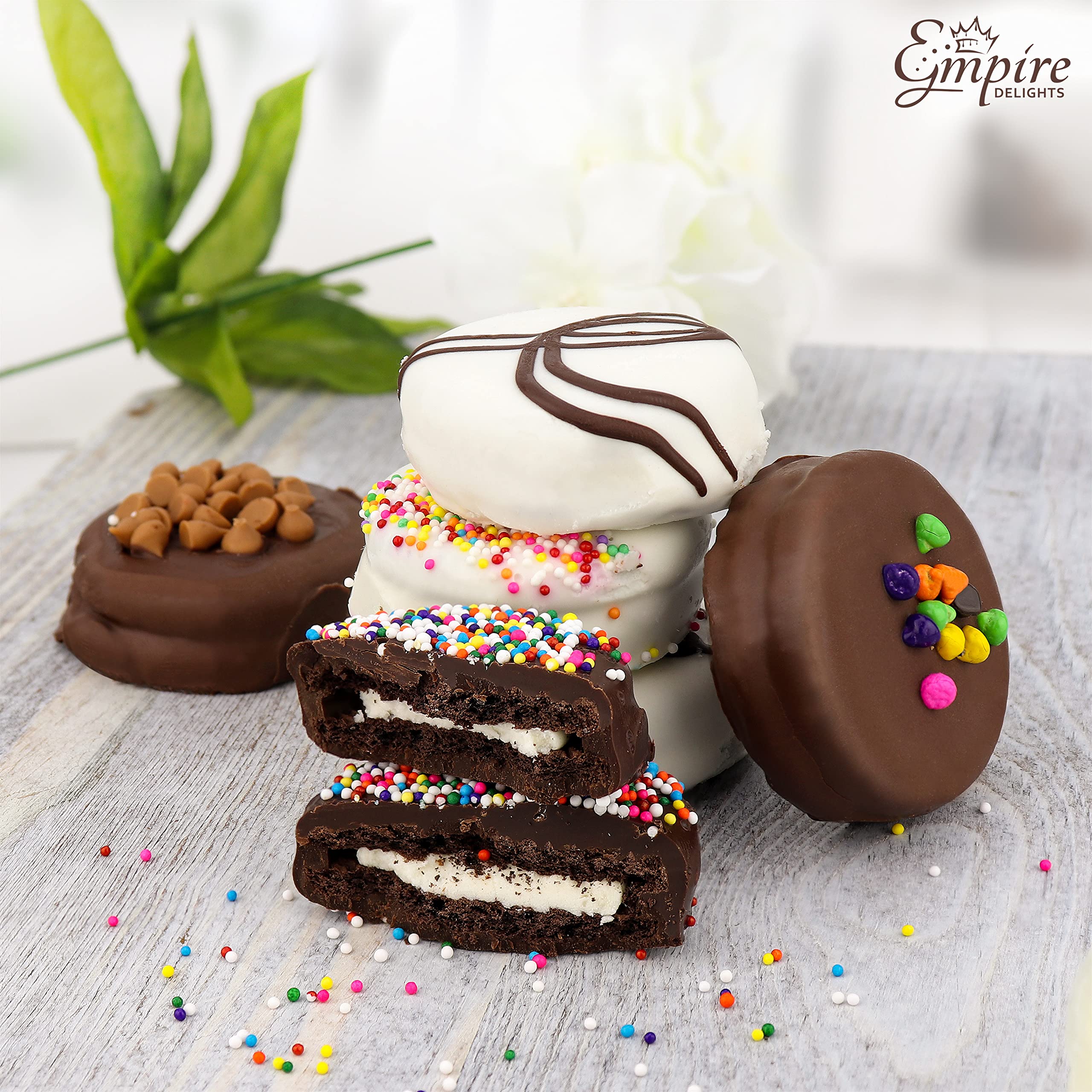 Empire Delights ribbon gift box conveys elegant presentation ideal for gifting.