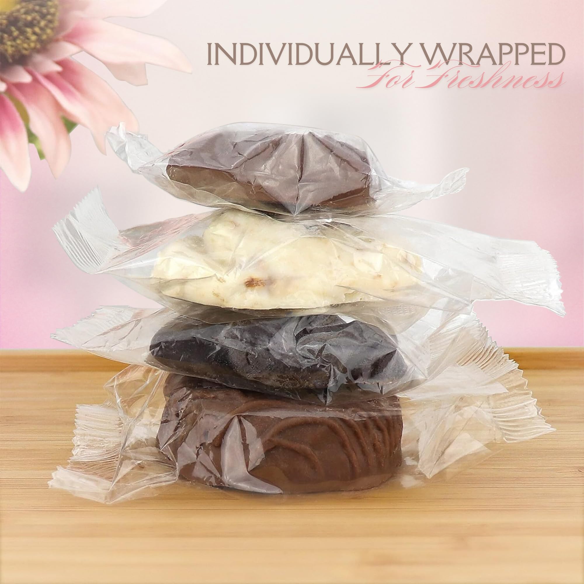Empire Delights chocolates show creamy, fudgy, and crunchy textures