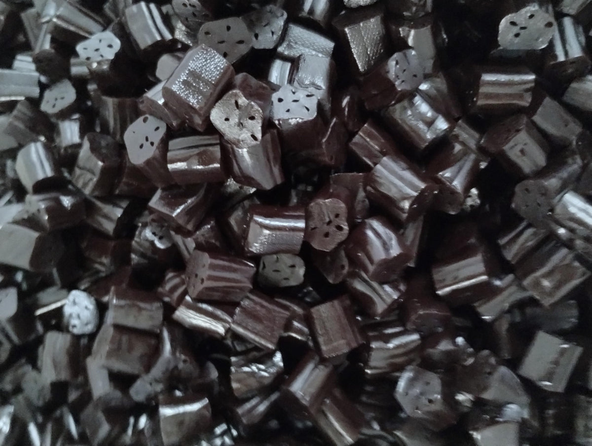 Emporium Candy black licorice bites in a 1.5 lb package for a chewy snack
