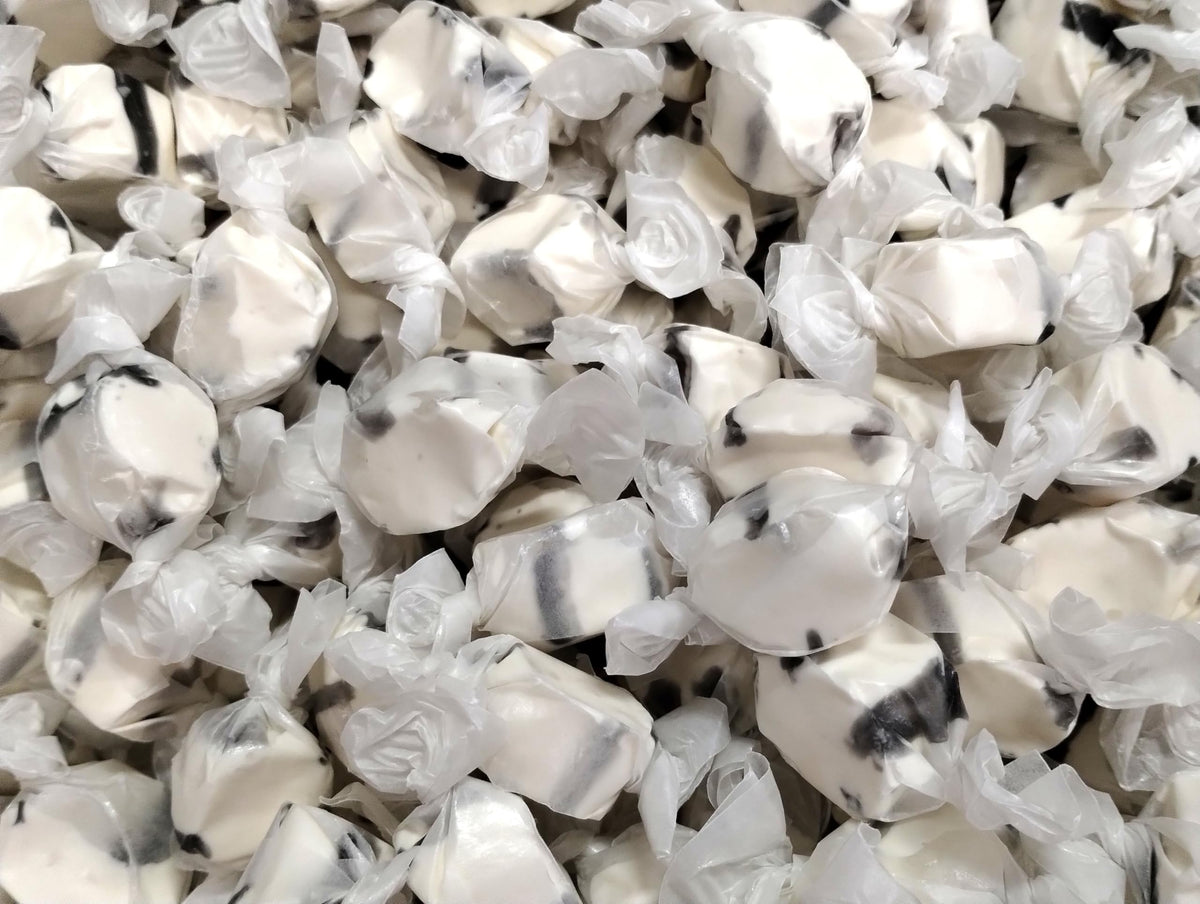 Emporium Candy Black Licorice Taffy pack-front; chewy treat ideal for gifting or snacking