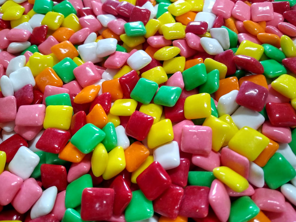 EMPORIUM CANDY Chiclet Gum bulk pack on shelf ideal for parties and events.