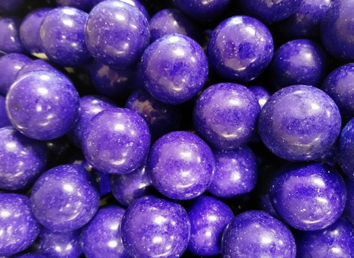 EMPORIUM CANDY grape gumballs packaging close-up ideal for bulk refills and vending.