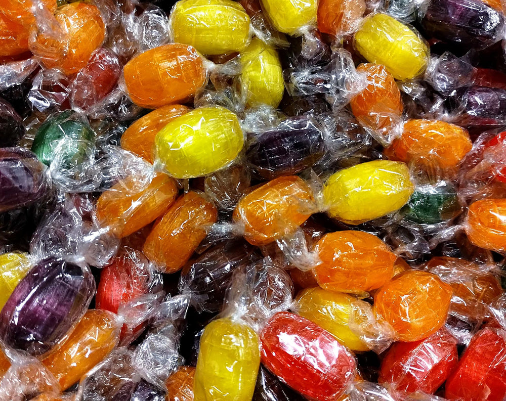 Emporium Candy lemon-wrapped fruit barrel, refreshing bite for breaks and after-school snacks.