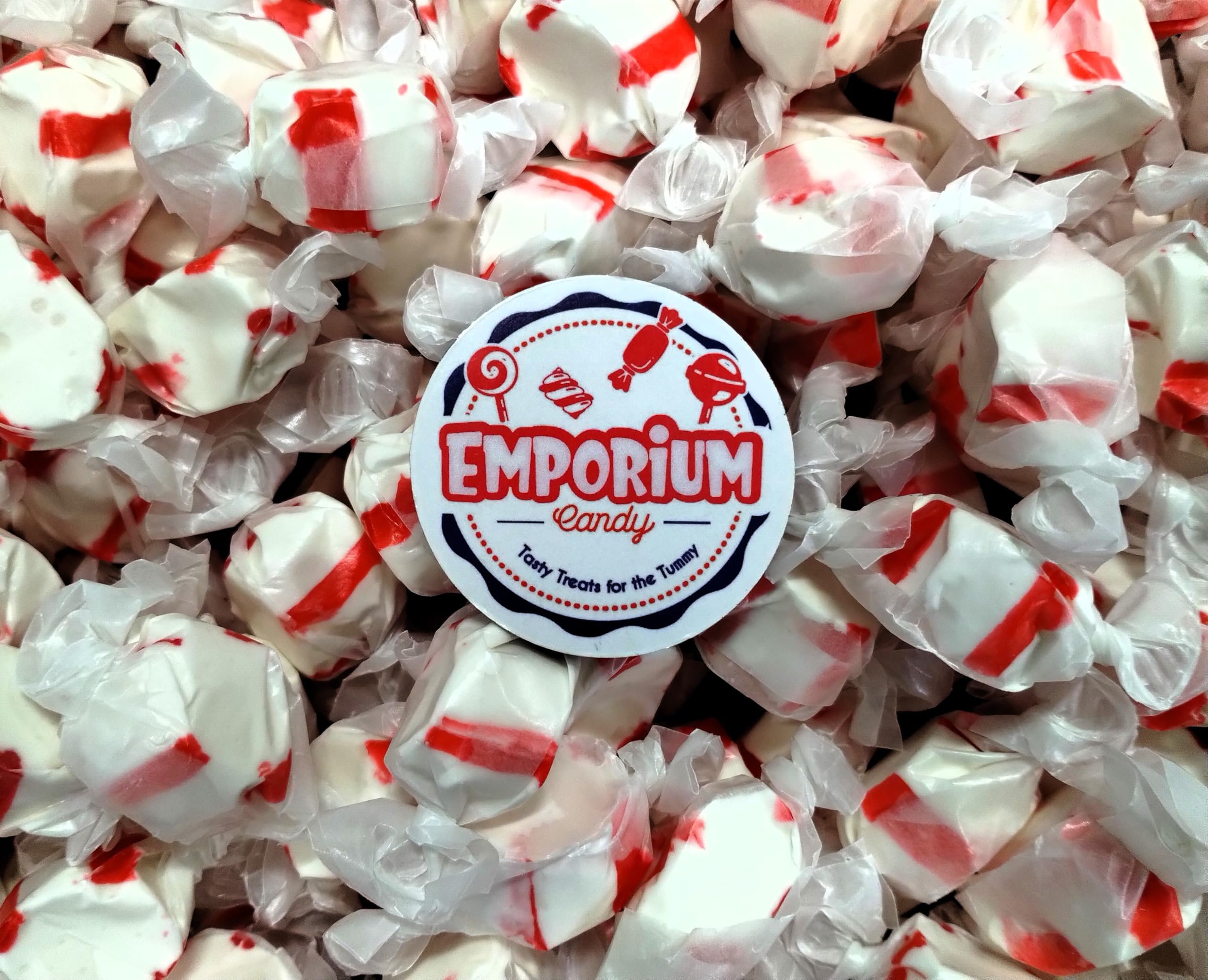 Emporium Candy peppermint taffy 1.5 lb pack for bulk snacking.