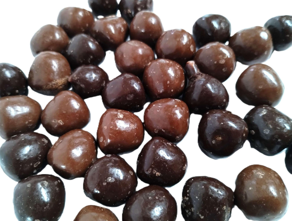 Dark chocolate raspberry cremes by Emporium Candy – quick snack.