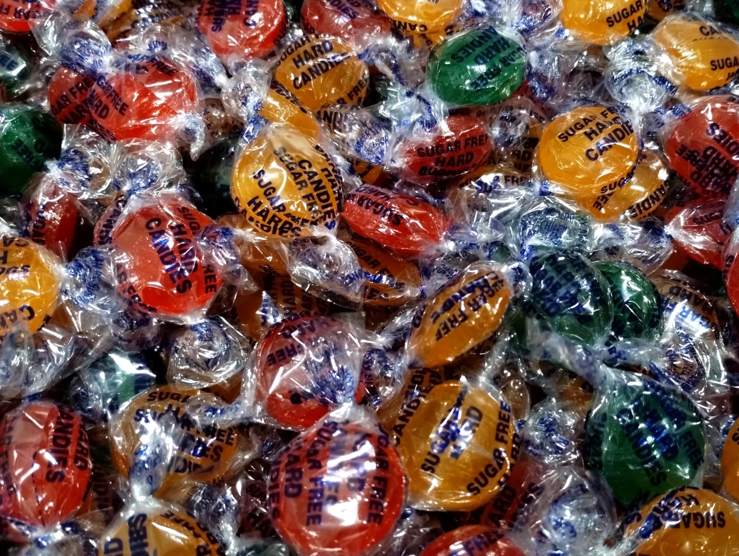 Emporium Candy individually wrapped sugar-free fruit buttons for sharing.