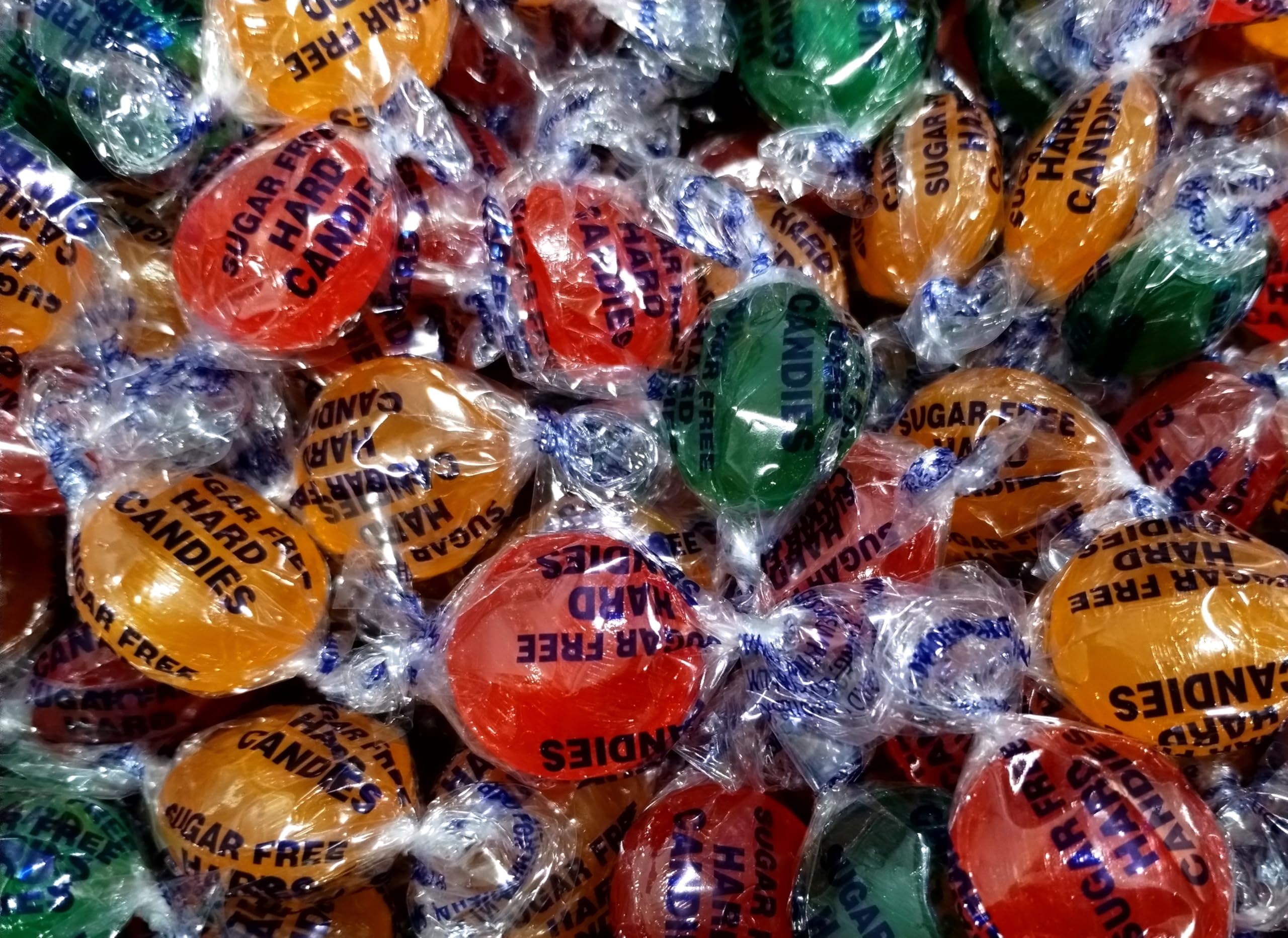 Emporium Candy orange sugar-free fruit buttons - bright citrus flavor.