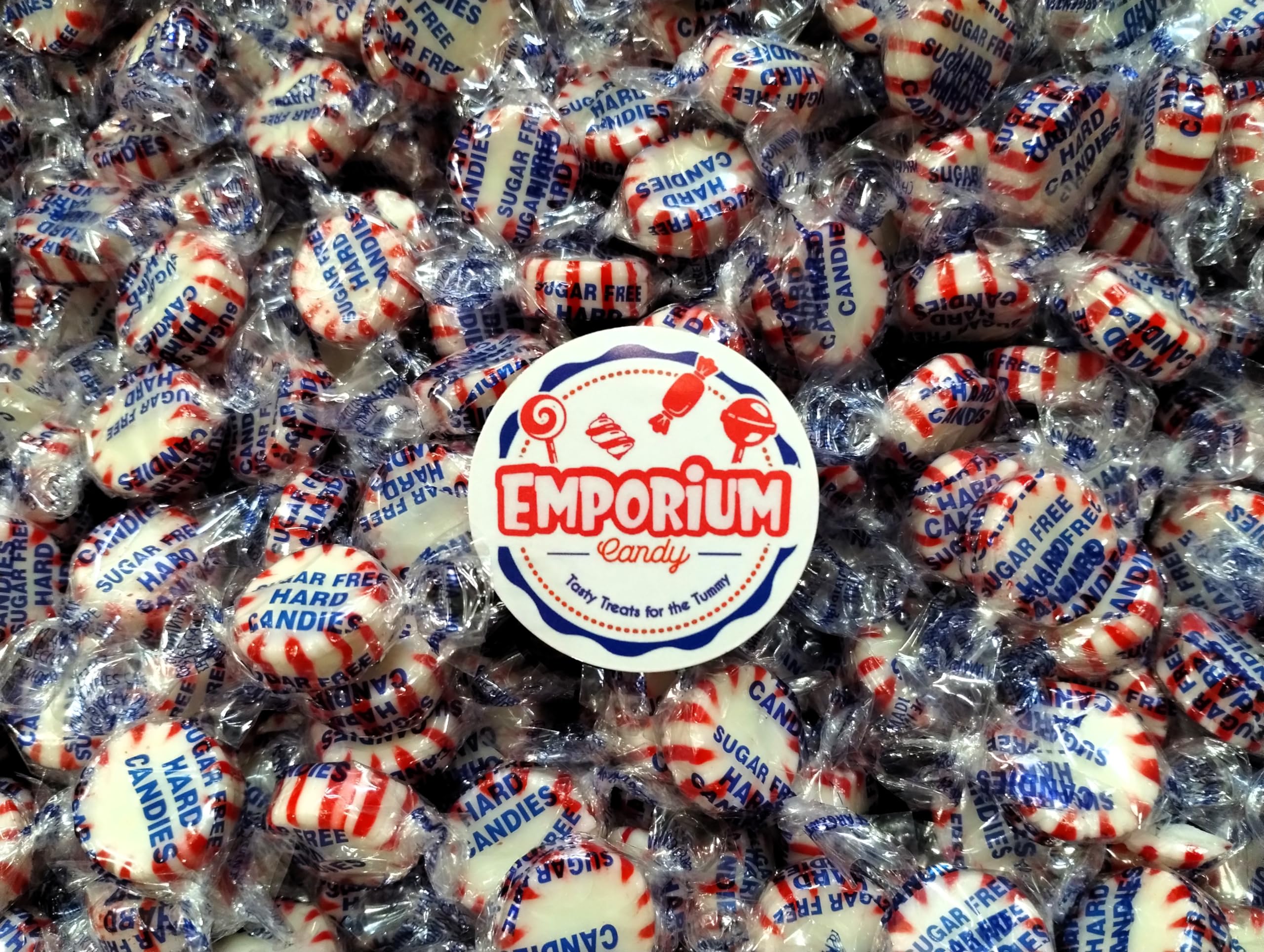 Individually wrapped Emporium Candy Sugar-Free Peppermint Starlight Buttons for lunchboxes.