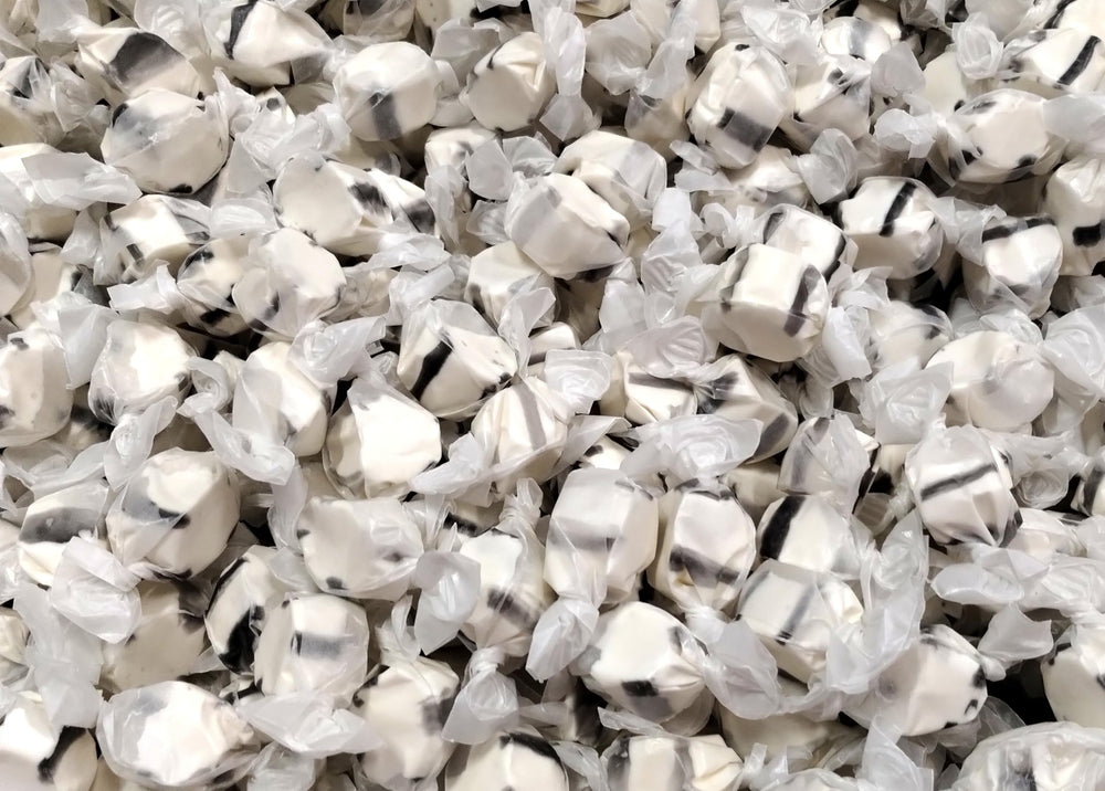 Emporium Candy Taffy allergen notice; clearly labeled per packaging