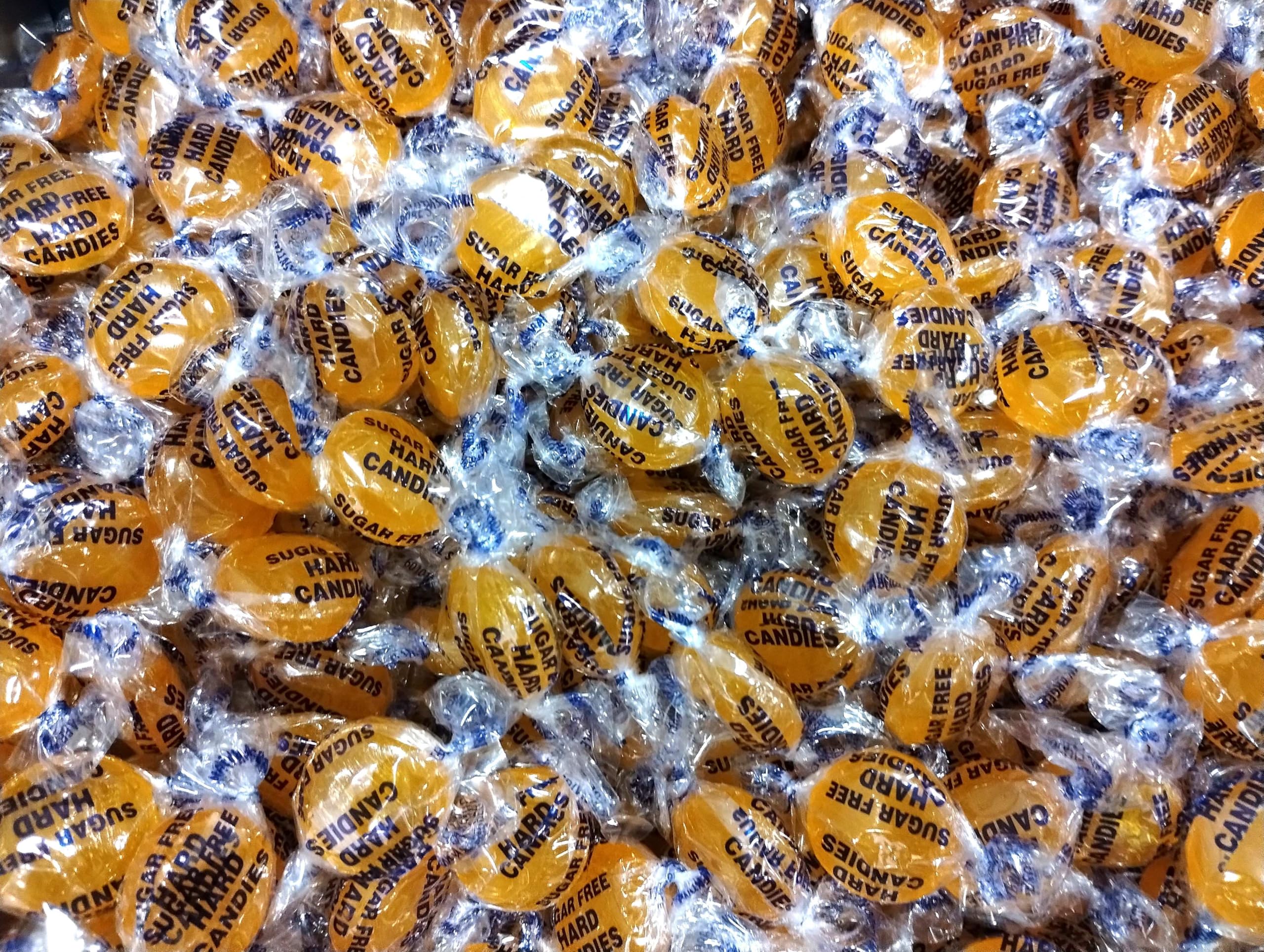 Emporium sugar-free butterscotch buttons ideal for party favors and celebrations.