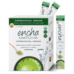 Encha ceremonial-grade single-serve packets for quick, ritual-ready tea moments.
