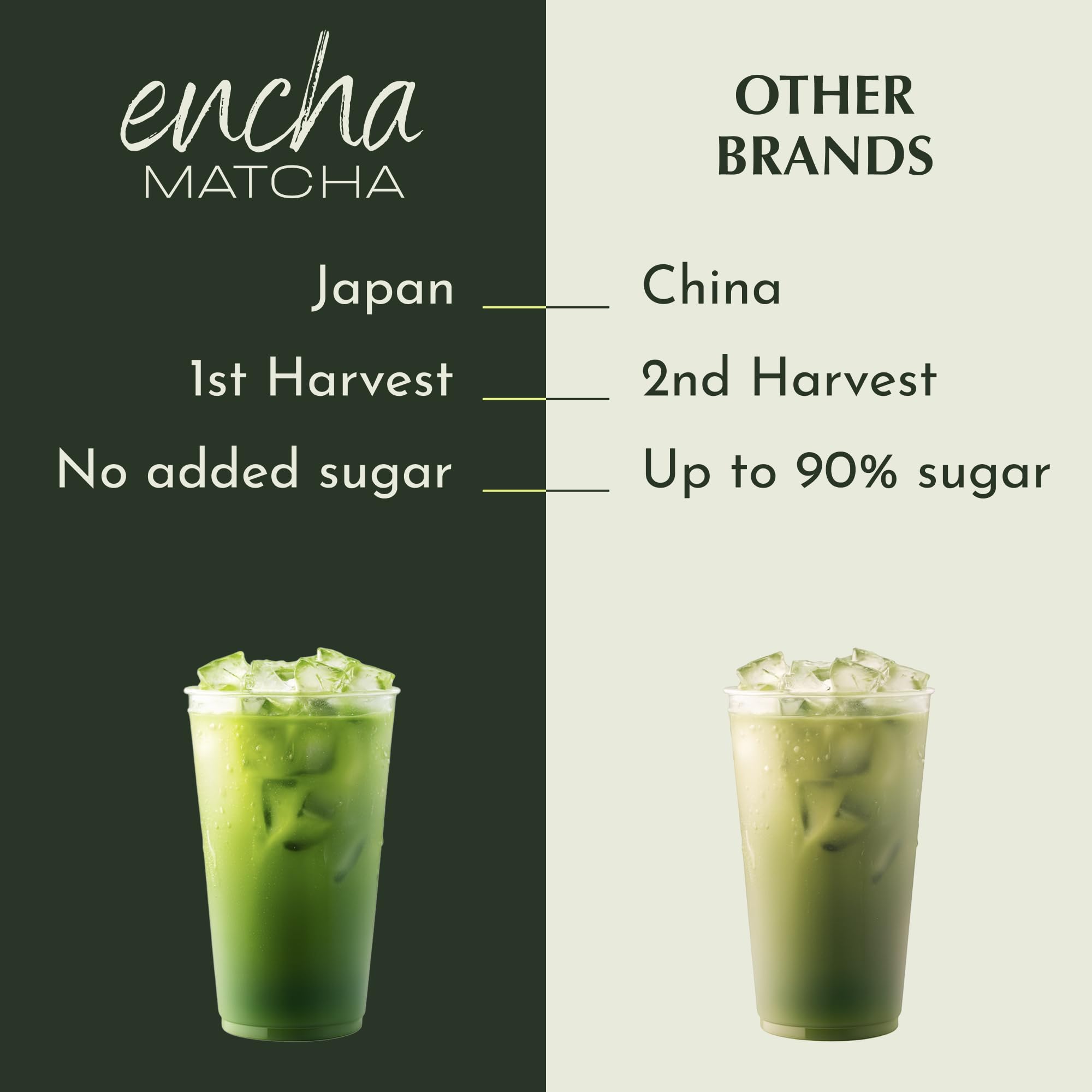 USDA organic label on Encha matcha confirms trusted ceremonial-grade quality.