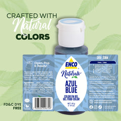 ENCO blue gel color for fondant and cake decorating.