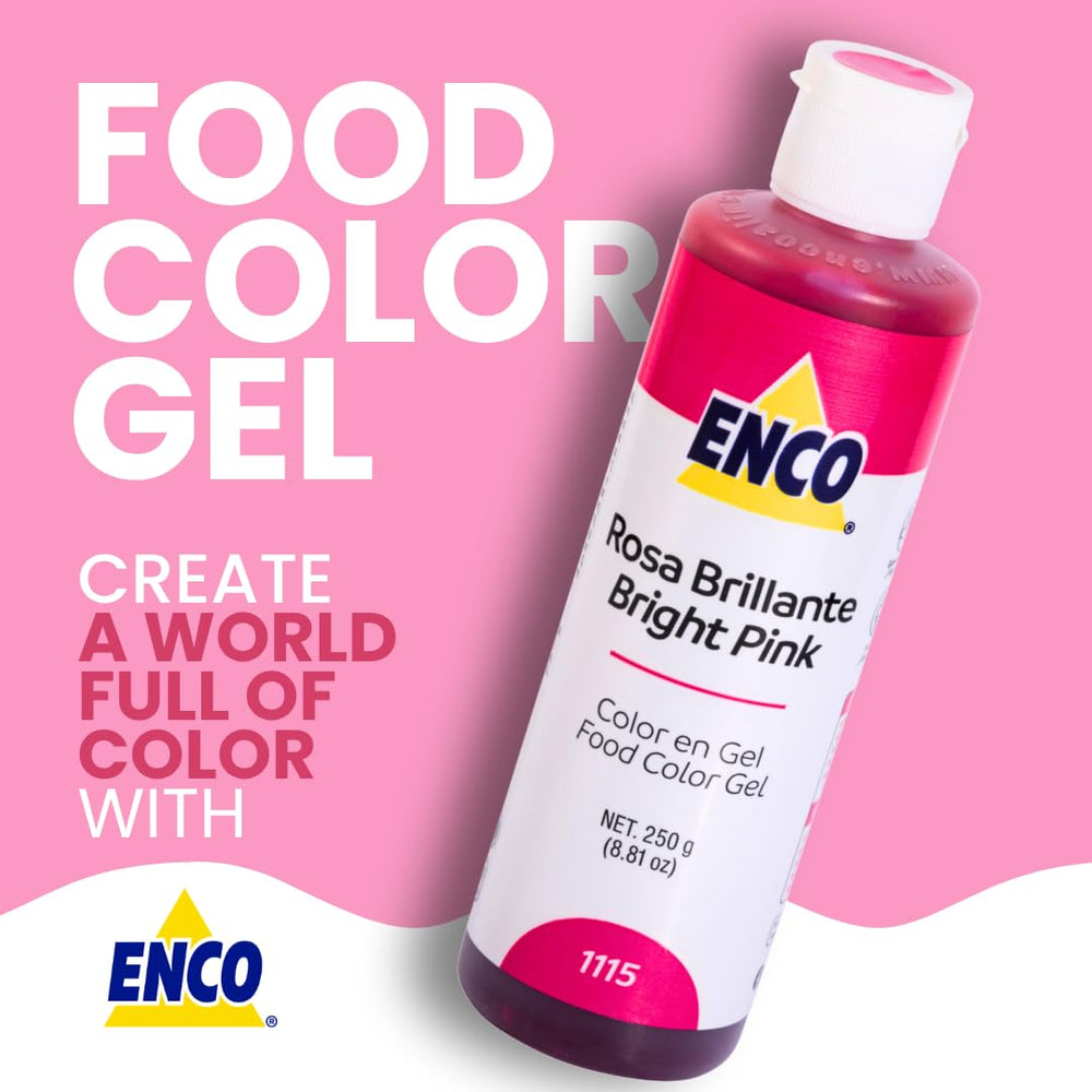 ENCO Bright Pink Gel for frosting delivers smooth color without altering texture.