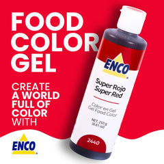 ENCO Super Red gel on fondant showing even, vivid coverage