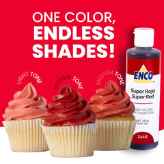 ENCO gel color on royal icing delivering smooth shine