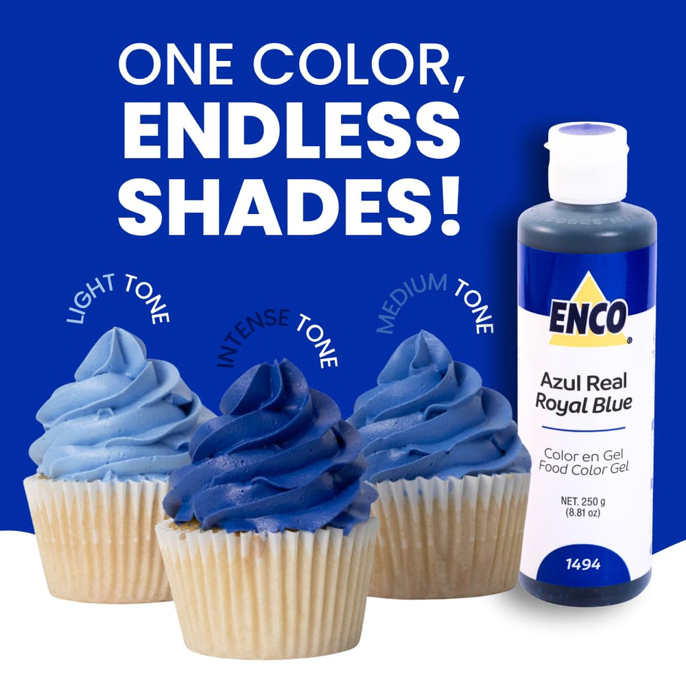 ENCO royal blue gel color for fondant and cake decorations