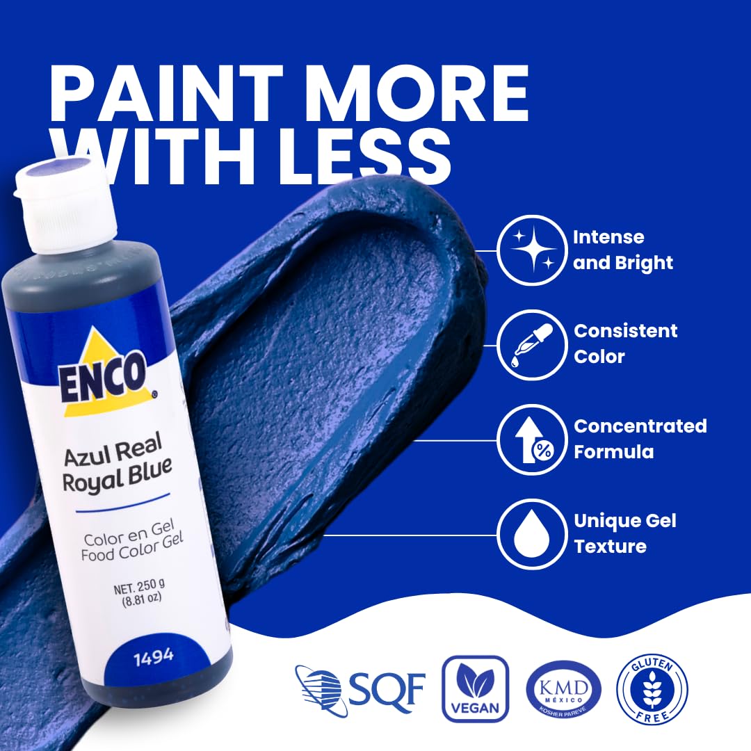 ENCO gel color drops allow precise control of frosting shade