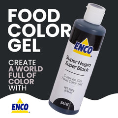 ENCO gel color bottle with precise drops for controlled coloring in small batches.