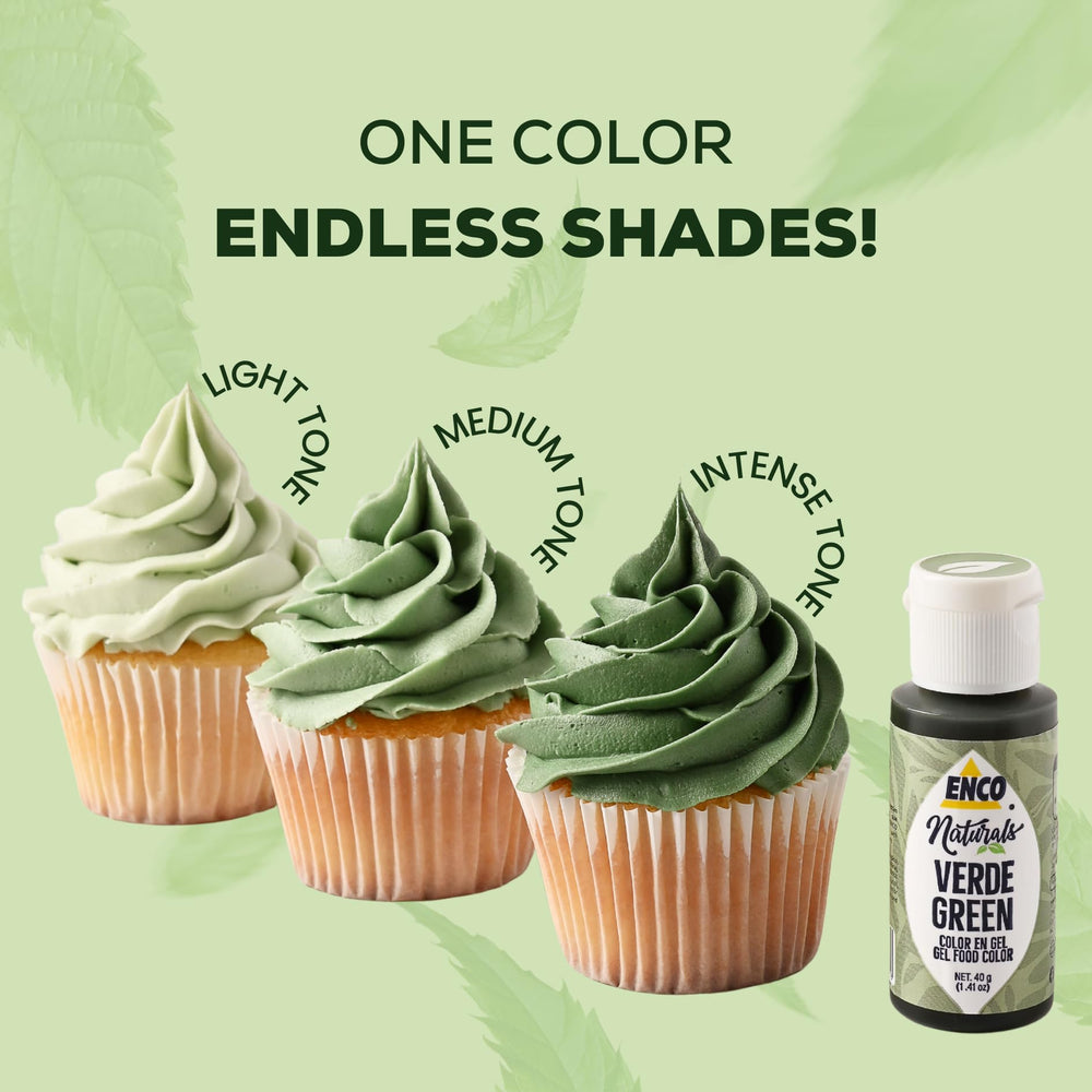 ENCO green frosting application close-up emphasizes natural-looking color.