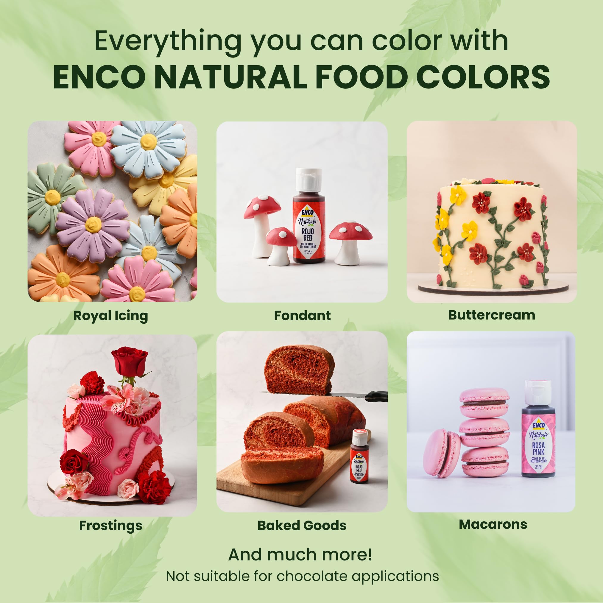 ENCO pink color gel for cake decoration speeds color mixing and consistency.