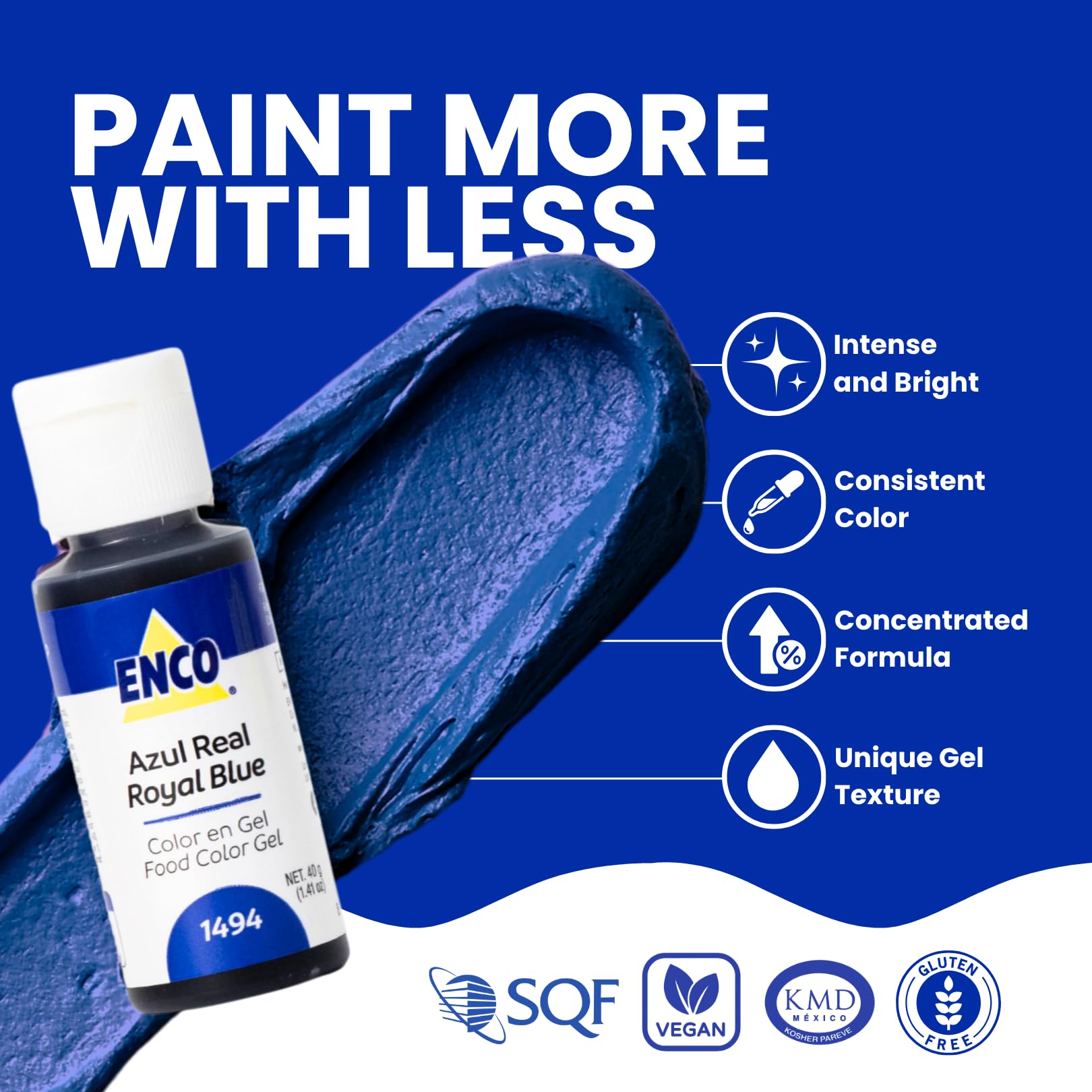 ENCO Royal Blue fondant decorating with even blue shade