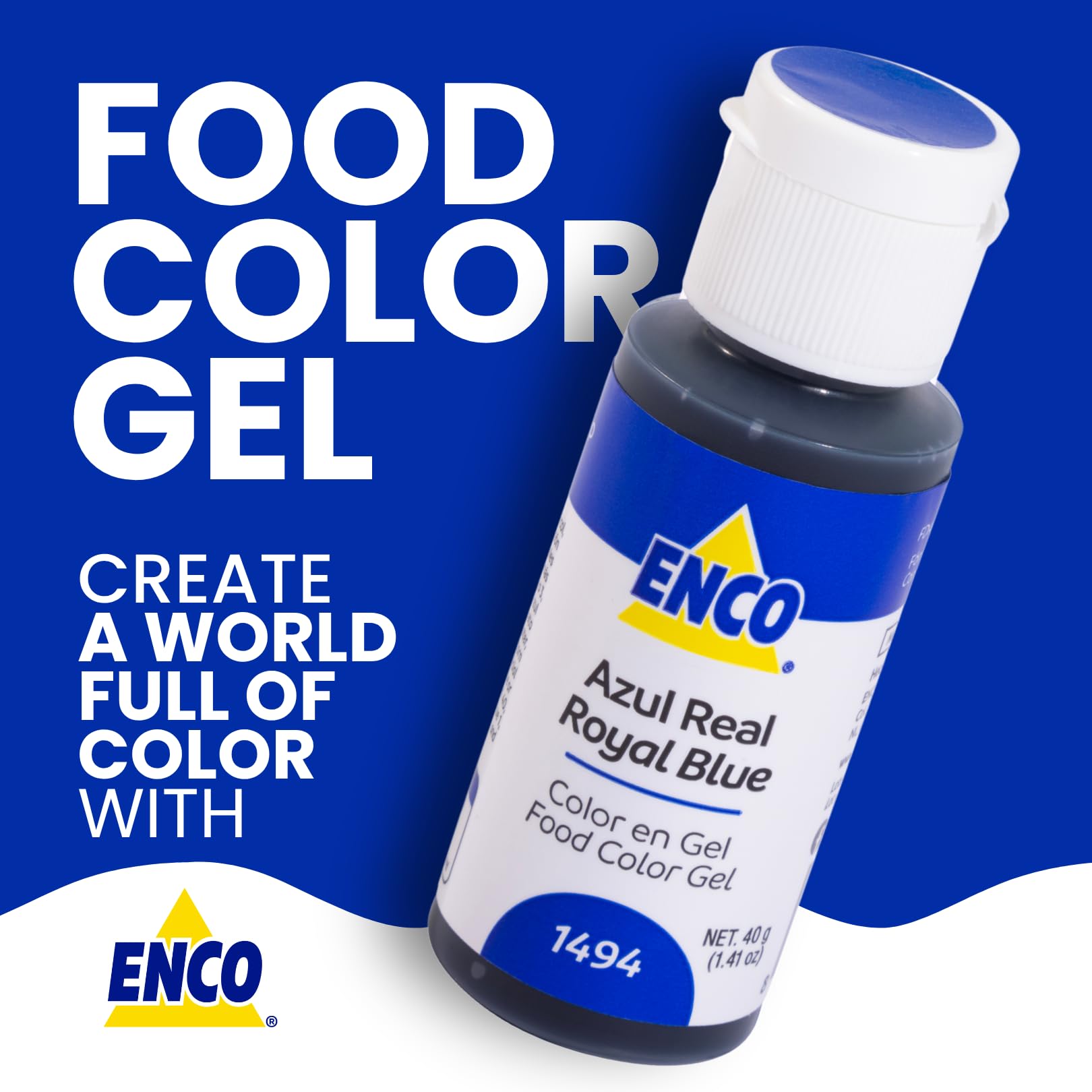 ENCO Royal Blue gel drops for precise decorating control