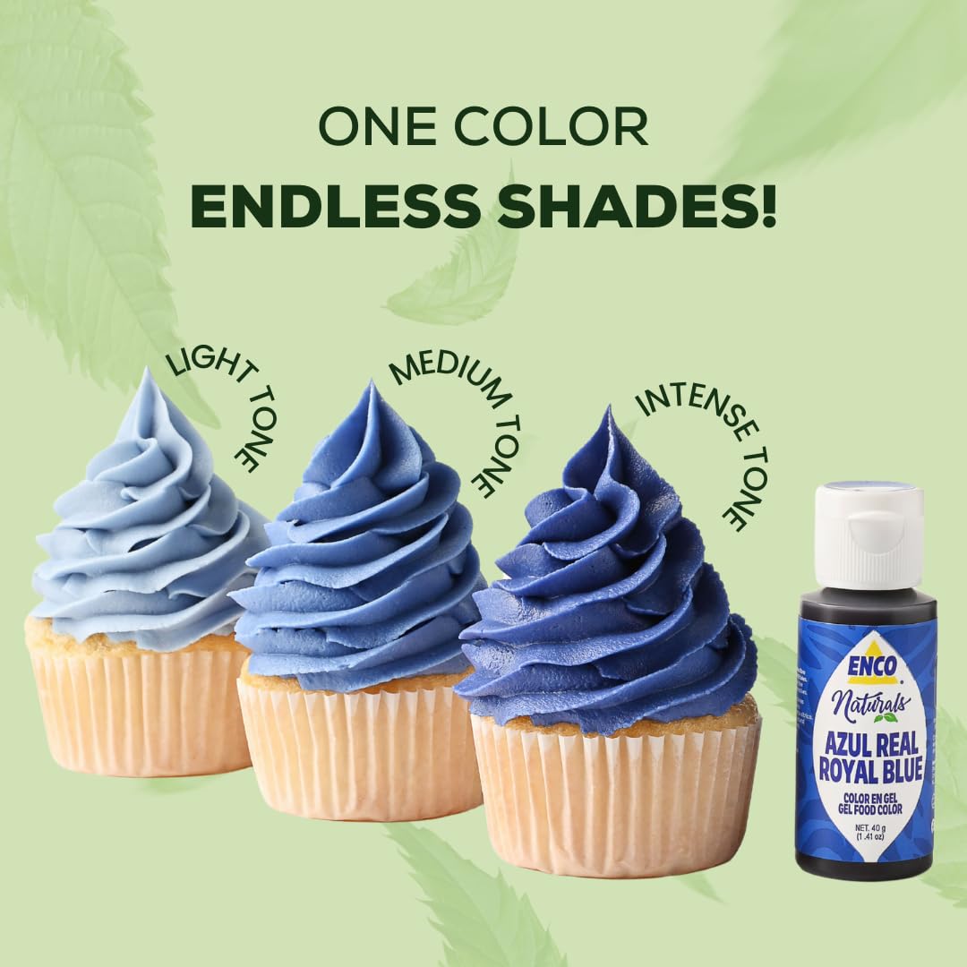 ENCO Royal Blue gel color swatches show consistent shade.