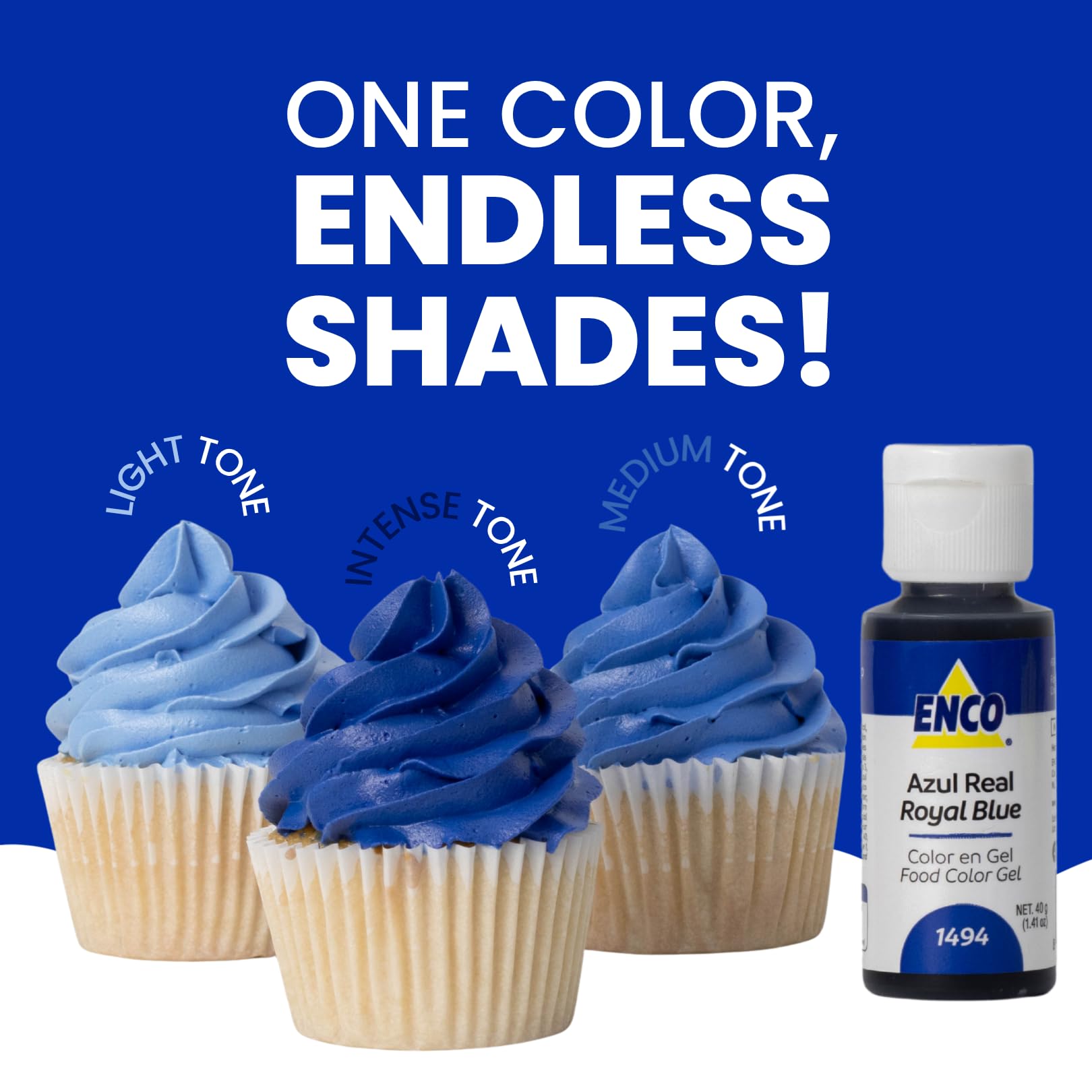 ENCO Royal Blue royal icing color for detailed piping
