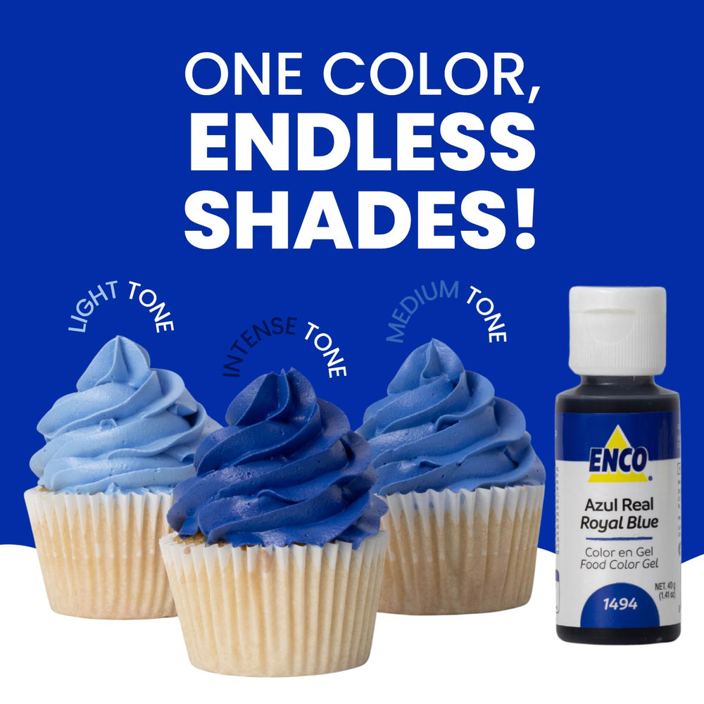 ENCO Royal Blue royal icing color for detailed piping