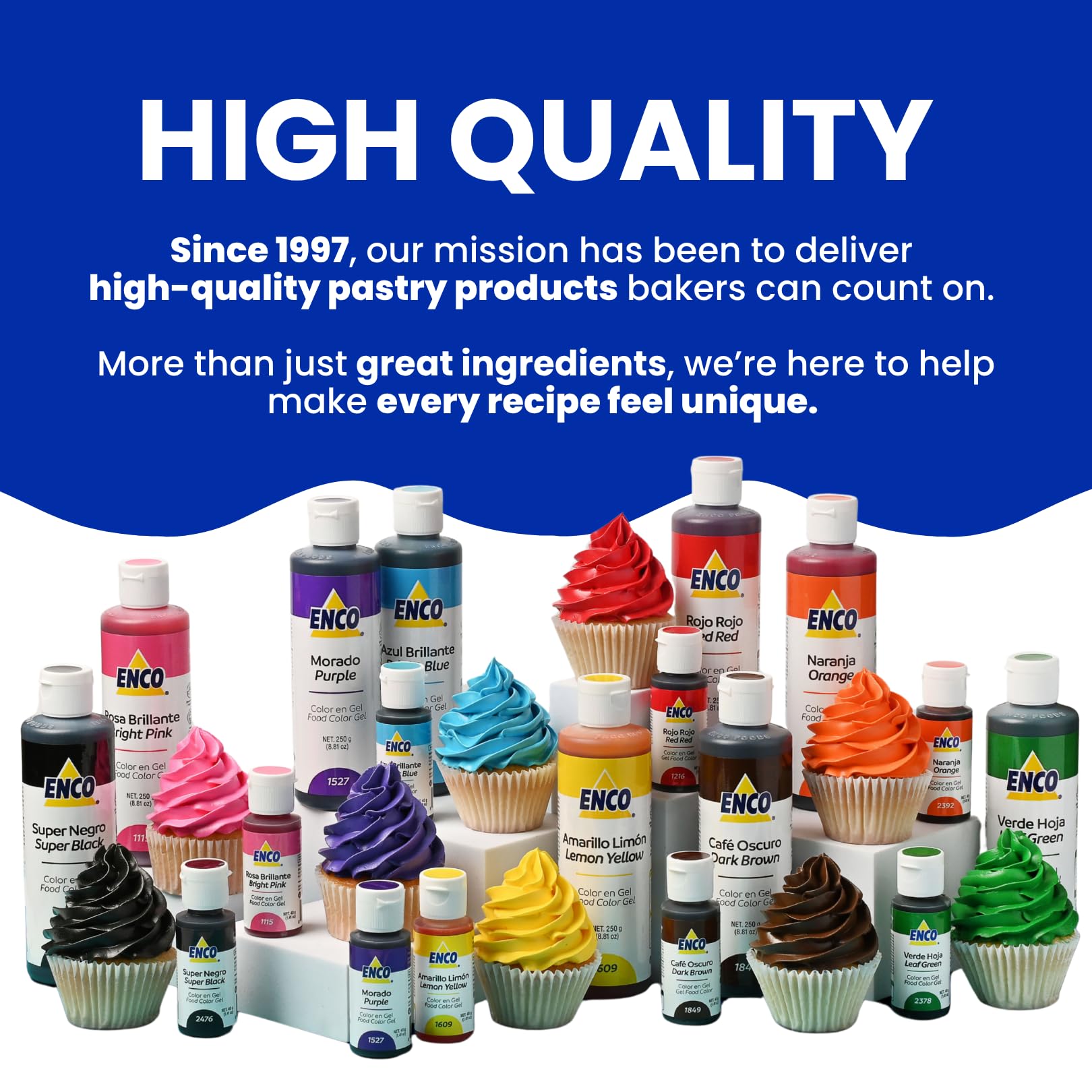 ENCO Royal Blue gel color delivers smooth color mixing without streaks