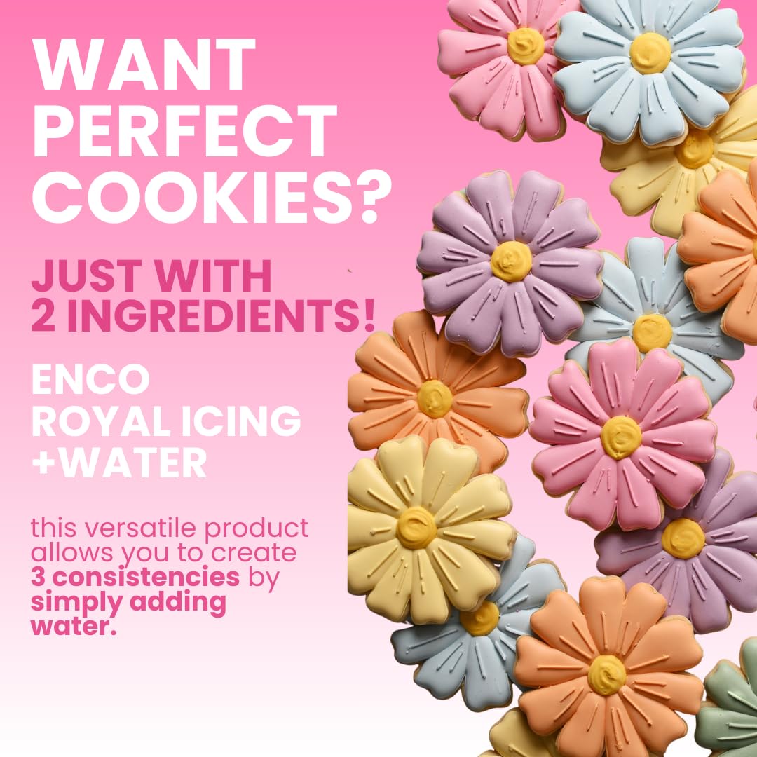 ENCO Royal Icing texture-smooth enables precise details in icing designs.