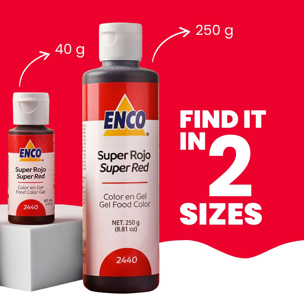 ENCO Super Red gel on cake detail delivers rich pigment