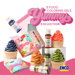 ENCO Yummy Blueberry gel bottle delivers bold blue tones for stylish cake accents.