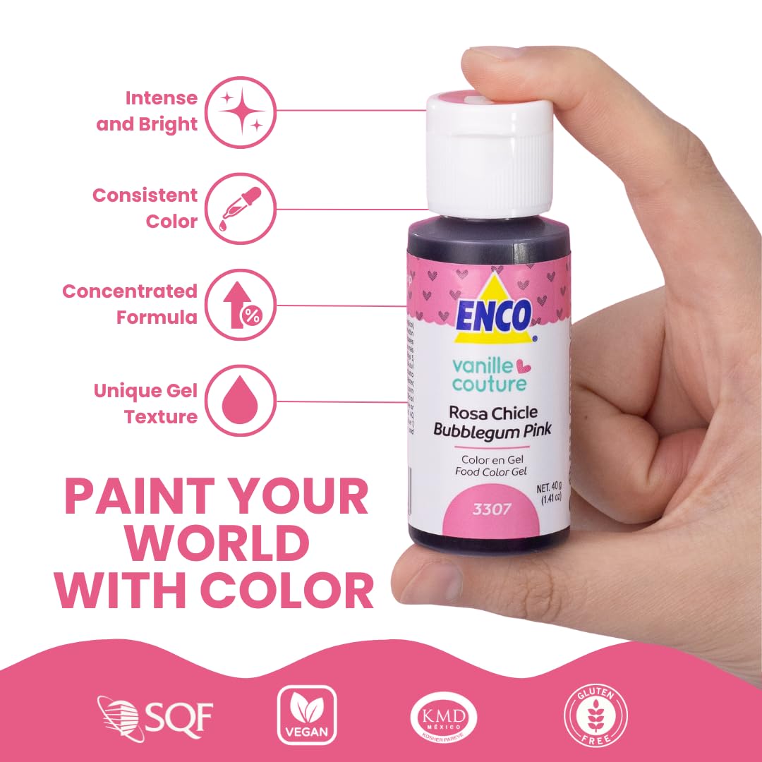 ENCO Yummy Sweet Peach gel bottle adds warm peach hues to fillings and icings.