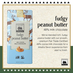 Endangered Species bar sliced piece reveals gooey peanut butter core and milk chocolate