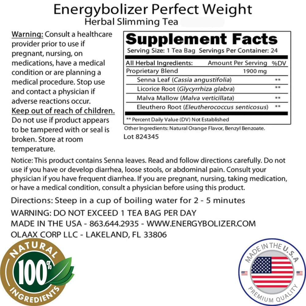 A cup of Energybolizer Perfect Weight Tea steeping, ready to enjoy a refreshing moment.