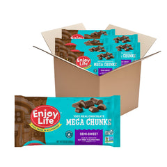 Enjoy Life semi-sweet mega chunks six-bag bundle for baking and snacking