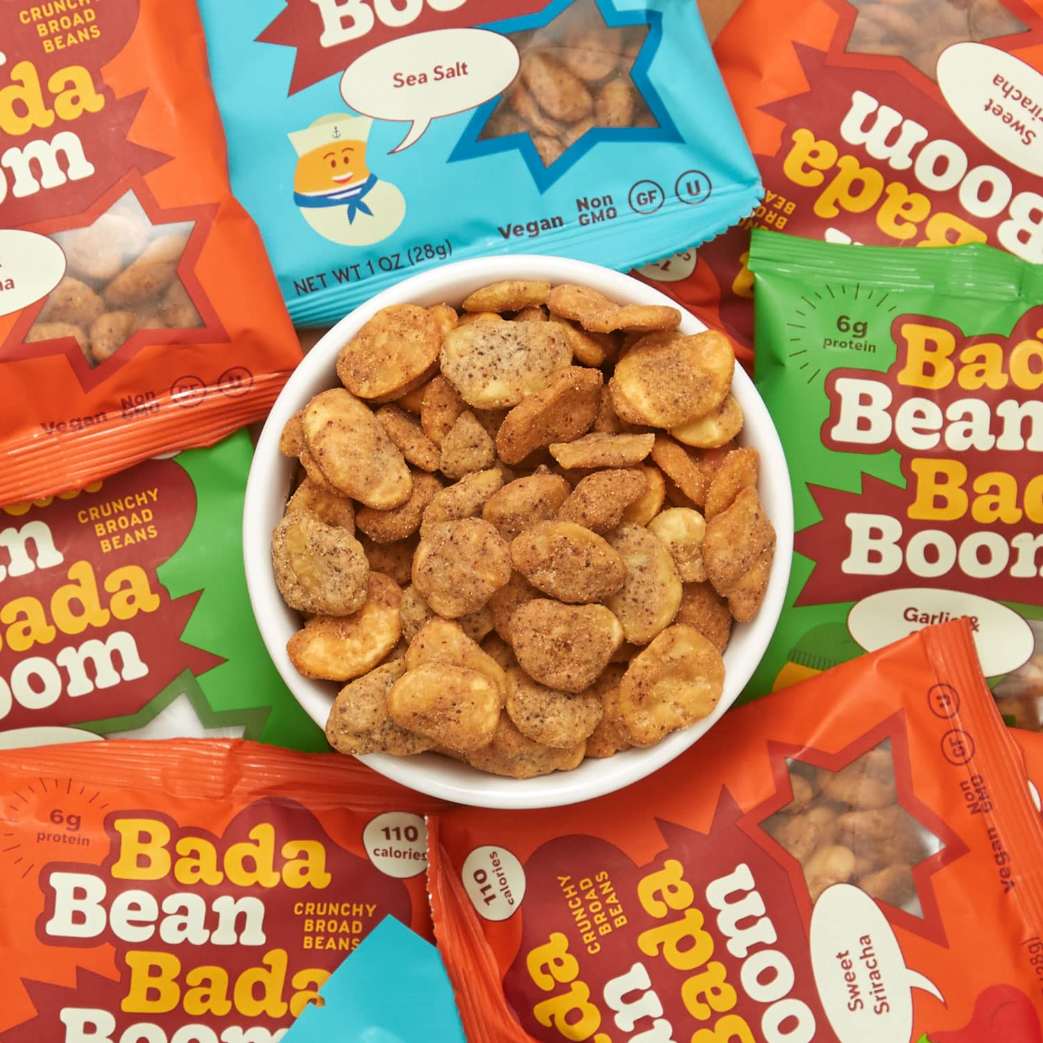 On-the-go Enlightened Bada Bean Bada Boom snack idea for commuting or errands
